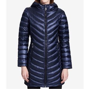 Calvin Klein Blue Puffer Coat